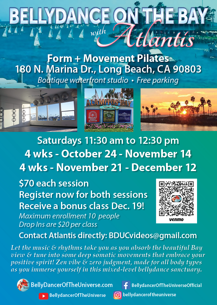 Atlantis ad for bellydance classes
